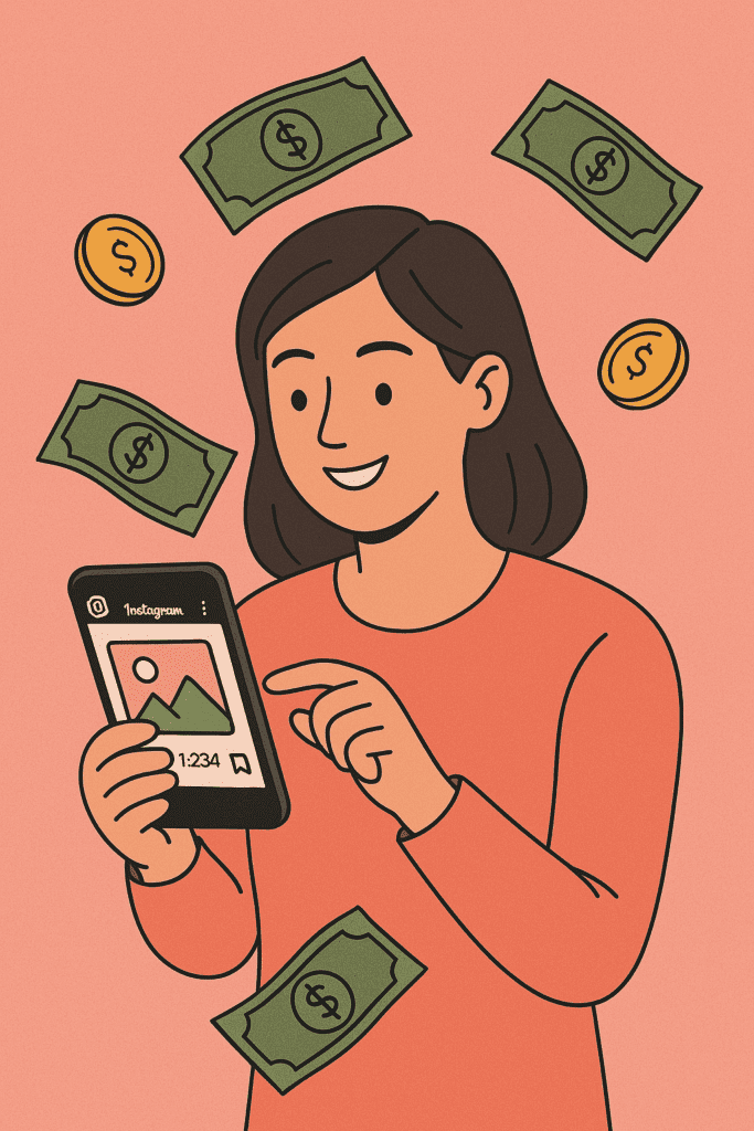 Instagram influencer making money using hidden strategies for online success.